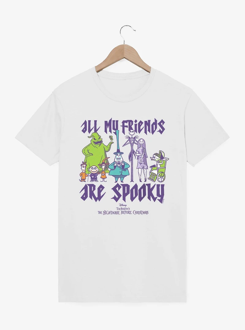 Disney Nightmare Before Christmas All My Friends Are Spooky Group Shot T-Shirt