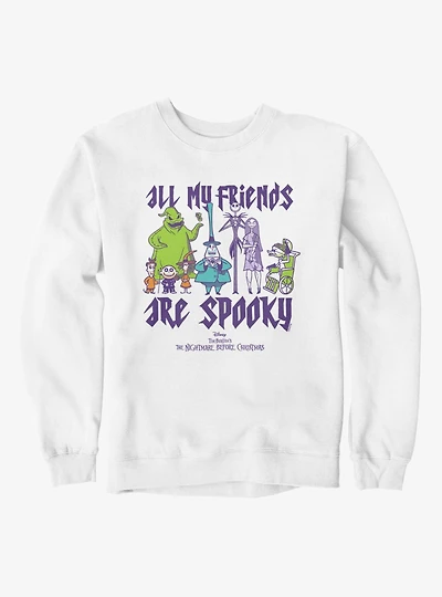 Disney Nightmare Before Christmas All My Friends Are Spooky Group Shot Sweatshirt