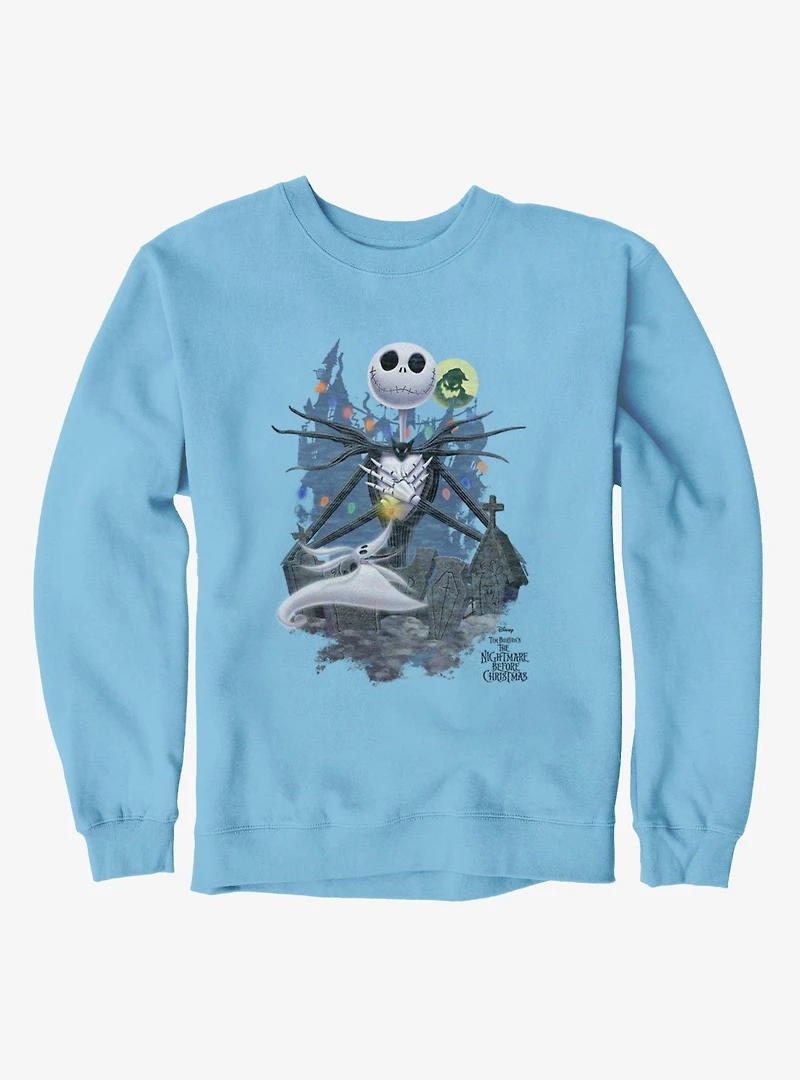 Disney Nightmare Before Christmas Jack Skellington Graveyard Cheer Sweatshirt