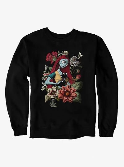 Disney Nightmare Before Christmas Sally And Cat Flowers Sweatshirt