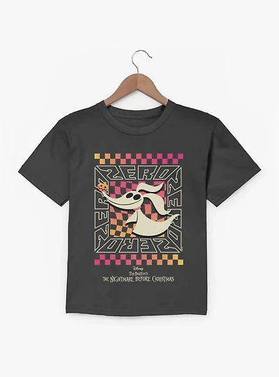 Disney Nightmare Before Christmas Zero Squared Checkers Youth T-Shirt
