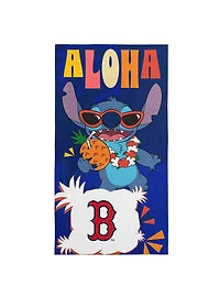 MLB Boston Red Sox Disney Lilo & Stitch Tropic Royal Microfiber Beach Towel