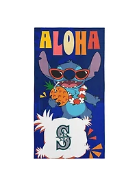 MLB Seattle Mariners Disney Lilo & Stitch Tropic Royal Microfiber Beach Towel