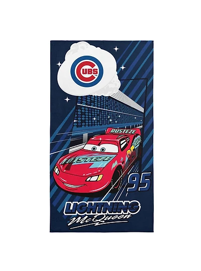 MLB Chicago Cubs Disney Pixar Cars Speedline Navy Microfiber Beach Towel
