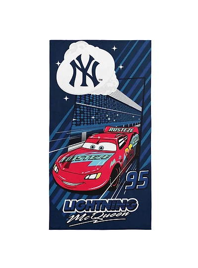 MLB New York Yankees Disney Pixar Cars Speedline Navy Microfiber Beach Towel