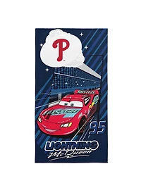 MLB Philadelphia Phillies Disney Pixar Cars Speedline Navy Microfiber Beach Towel