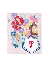 MLB Philadelphia Phillies Disney Princesses Game On Girls Pink Silk Touch Throw Blanket