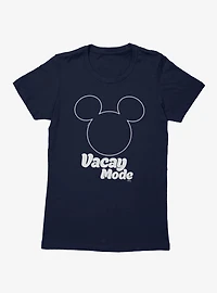 Disney Mickey Mouse Vacay Mode Silhouette Head Icon Womens T-Shirt