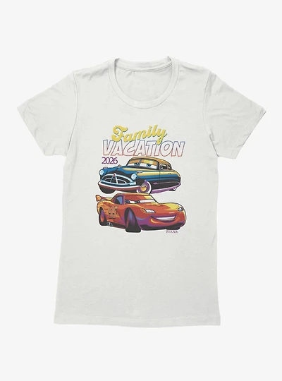 Disney Pixar Cars Family Vacation 2026 Hudson McQueen Womens T-Shirt