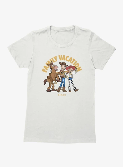 Disney Pixar Toy Story Family Vacation Woody Bullseye & Jessie Womens T-Shirt
