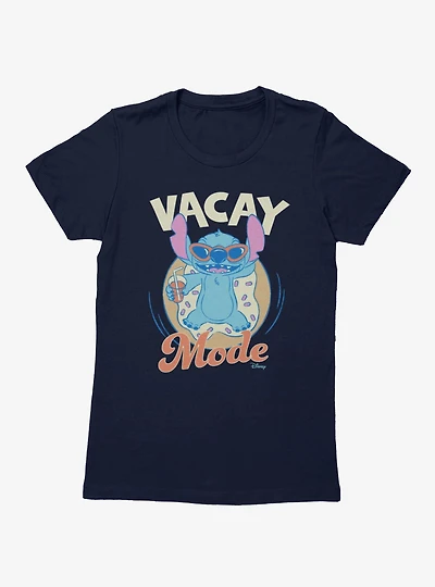 Disney Lilo & Stitch Vacay Mode Donut Tube Vacation Womens T-Shirt