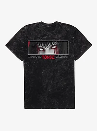 Junji Ito Tomie Kawakami Blood Eyes Mineral Wash T-Shirt BoxLunch Exclusive