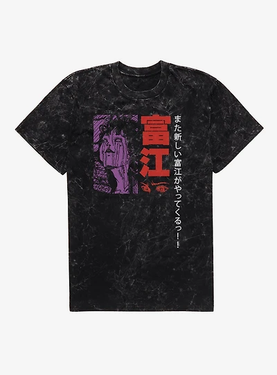 Junji Ito Tomie Block Design Mineral Wash T-Shirt BoxLunch Exclusive