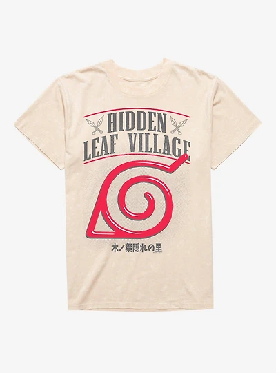 Naruto Hidden Leaf Village Icon Mineral Wash T-Shirt BoxLunch Exclusive