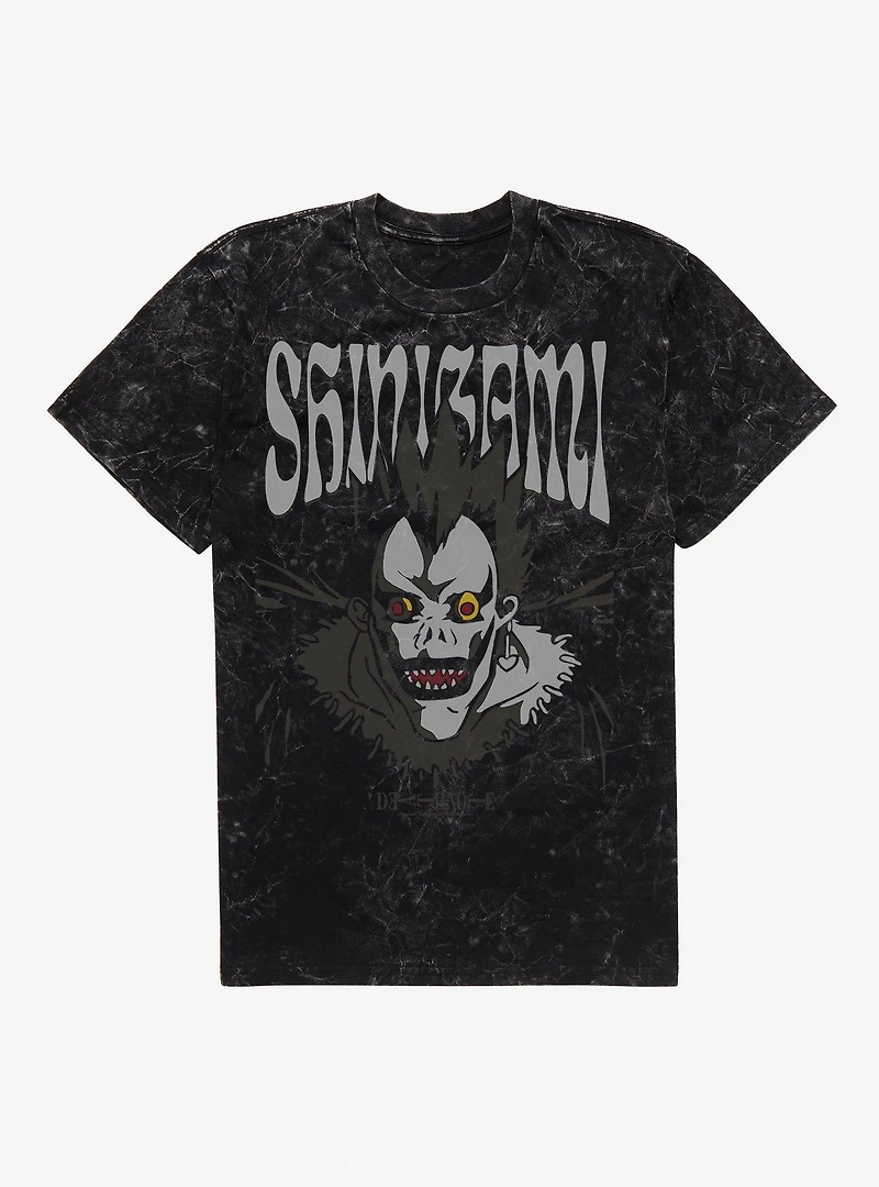 Death Note Shadow Shinigami Ryuk Face Mineral Wash T-Shirt BoxLunch Exclusive