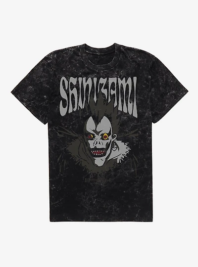 Death Note Shadow Shinigami Ryuk Face Mineral Wash T-Shirt BoxLunch Exclusive