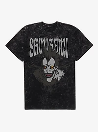 Death Note Shadow Shinigami Ryuk Face Mineral Wash T-Shirt BoxLunch Exclusive