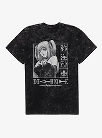 Death Note Misa Amane Kanji Frame Mineral Wash T-Shirt BoxLunch Exclusive