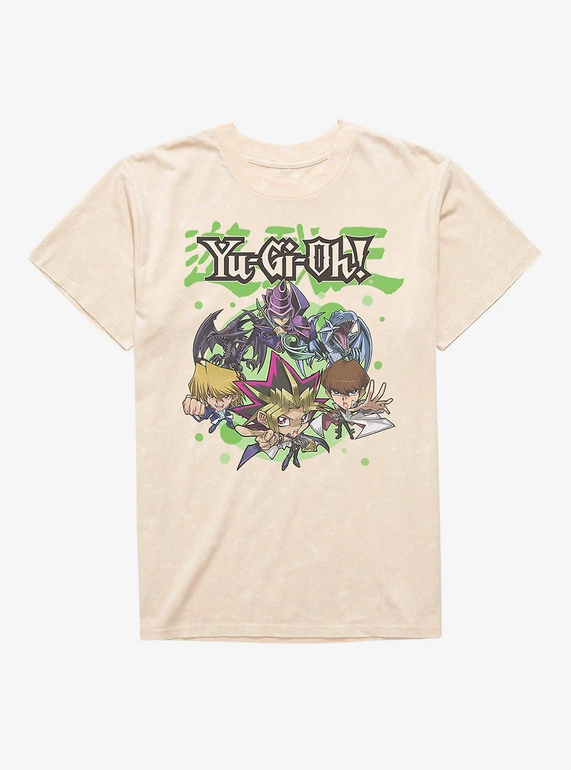 Yu-Gi-Oh! Chibi Group Joey Yugi Kaiba Mineral Wash T-Shirt BoxLunch Exclusive