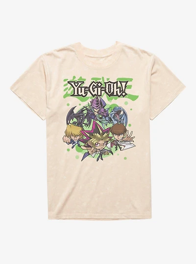 Yu-Gi-Oh! Chibi Group Joey Yugi Kaiba Mineral Wash T-Shirt BoxLunch Exclusive