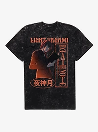 Death Note Light Yagami with Book Mineral Wash T-Shirt BoxLunch Exclusive