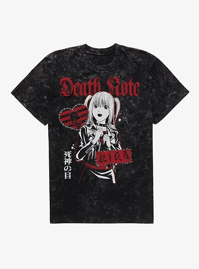 Death Note Goth Misa Amane Kira Mineral Wash T-Shirt BoxLunch Exclusive