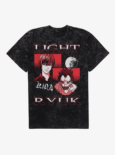 Death Note Light & Ryuk Kira Mineral Wash T-Shirt BoxLunch Exclusive