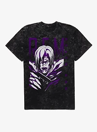 Death Note Rem God Mineral Wash T-Shirt BoxLunch Exclusive