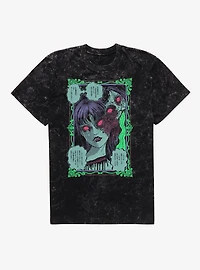 Junji Ito Tomie Face Morph Mineral Wash T-Shirt BoxLunch Exclusive