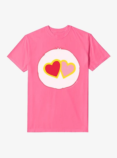 Care Bears Loves A Lot Heart Belly Badge Garment-Dyed T-Shirt