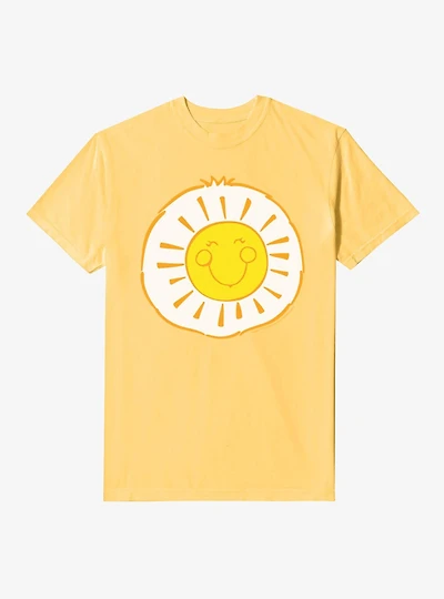 Care Bears Funshine Smiling Sun Belly Badge Garment-Dyed T-Shirt