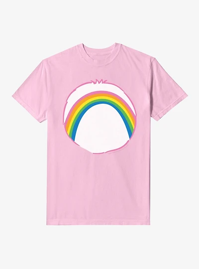 Care Bears Cheer Rainbow Belly Badge Garment-Dyed T-Shirt