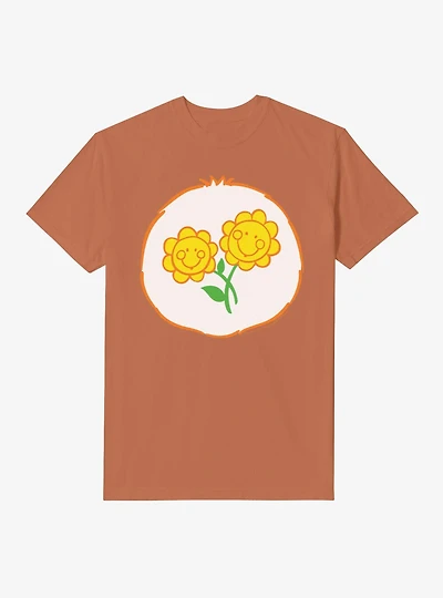Care Bears Friend Flower Belly Badge Garment-Dyed T-Shirt