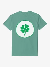 Care Bears Good Luck Clover Belly Badge Garment-Dyed T-Shirt