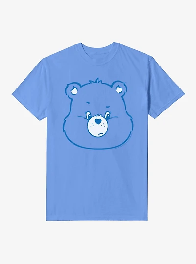 Care Bears Grumpy Big Face Garment-Dyed T-Shirt