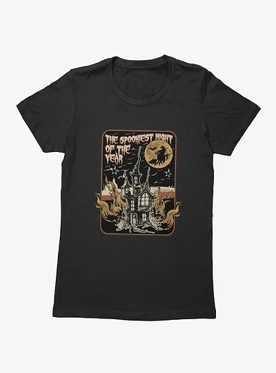 Halloween Spookiest Night Of Year Haunted House Womens T-Shirt