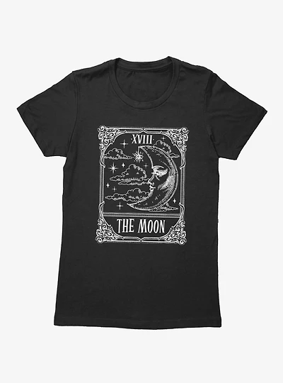 Tarot Moon XVIII Crescent Face Womens T-Shirt