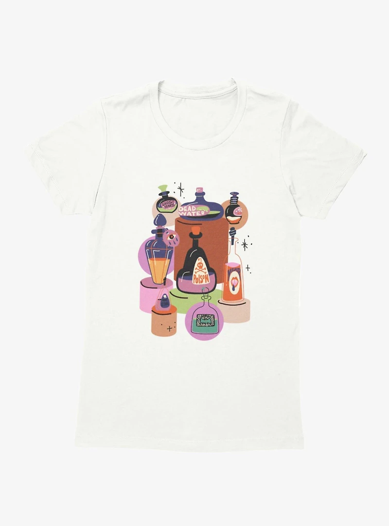 Ghost Tears Poison Vamp Cartoon Bottles Womens T-Shirt