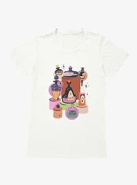 Ghost Tears Poison Vamp Cartoon Bottles Womens T-Shirt