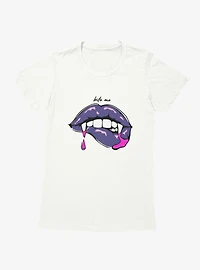 Bite Me Vampire Lips Drips Womens T-Shirt