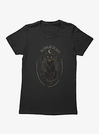 Le Chat De La Lune Black Cat Womens T-Shirt