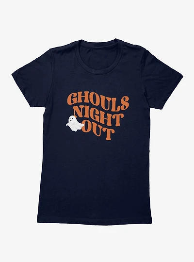 Ghouls Night Out Retro Womens T-Shirt