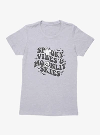 Spooky Vibes Moonlit Skies Retro Womens T-Shirt