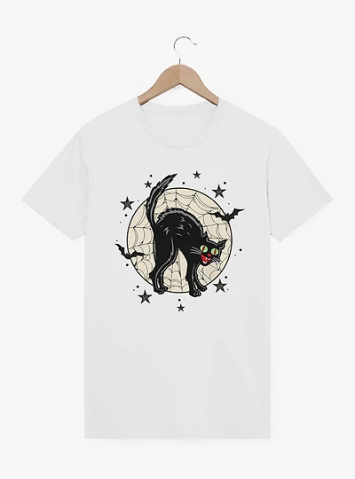 Black Cat Web Illustration T-Shirt