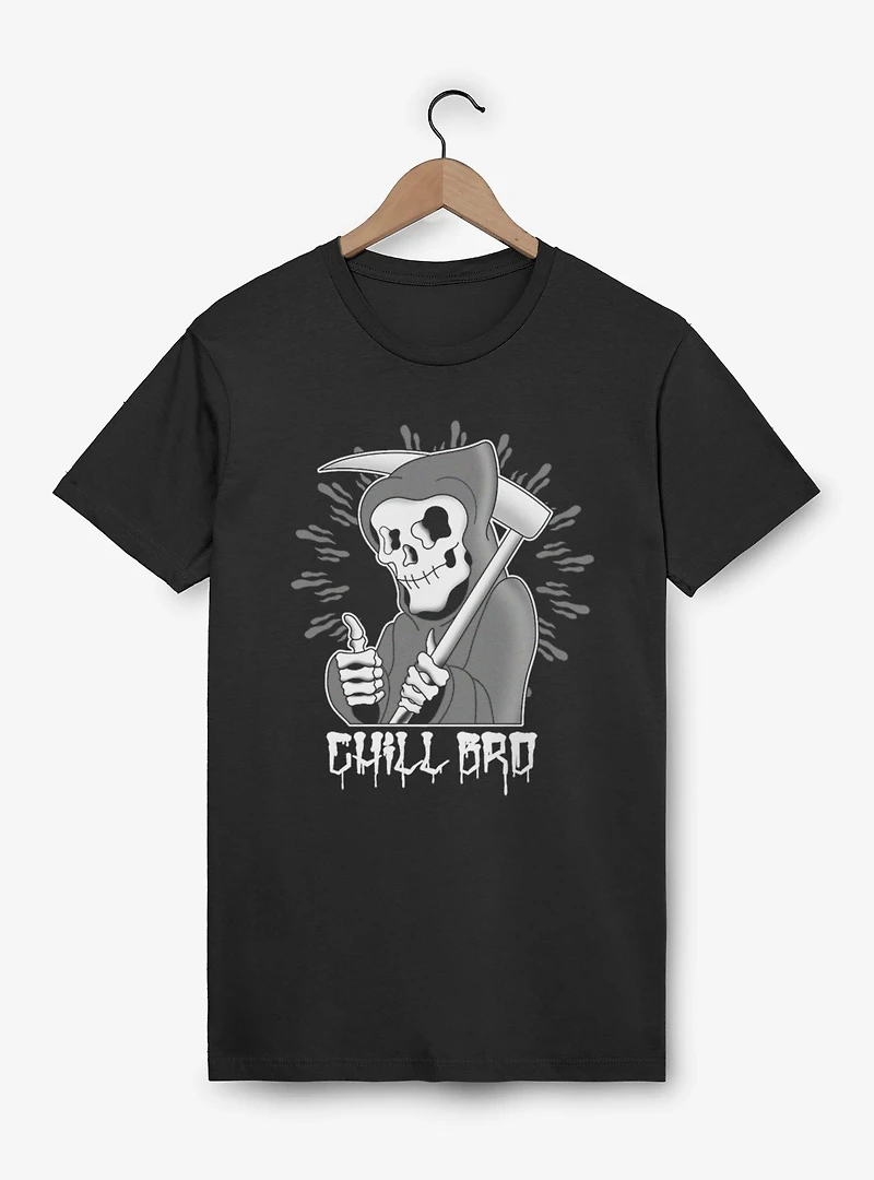 Chill Bro Skeleton Grim Reaper T-Shirt