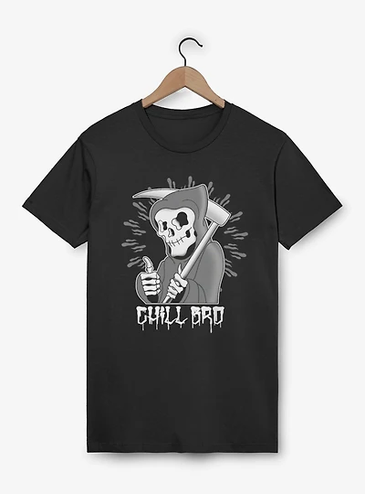 Chill Bro Skeleton Grim Reaper T-Shirt