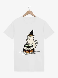 Leave Alone Potion Cat Witch Stirring Cauldron T-Shirt