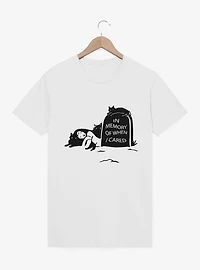 Memory Of When I Cared Woman Cats Tombstone T-Shirt