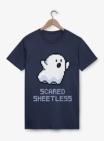 Scared Sheetless Pixel Ghost T-Shirt