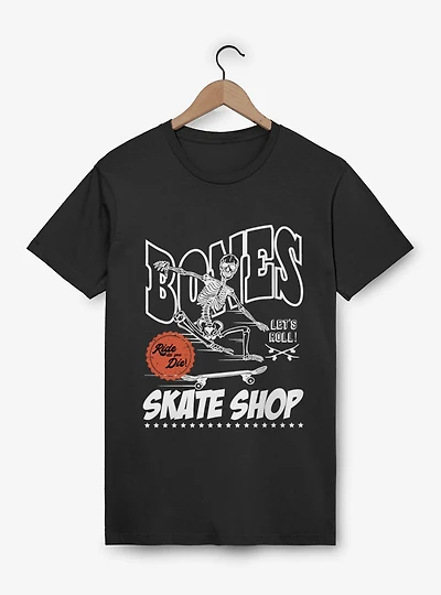 Bones Lets Roll Till You Die Skate Shop T-Shirt
